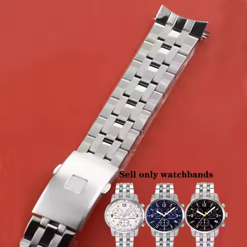Watch Band For Tissot 1853 PRC200 T17 T461 T055 T014 Men Folding Clasp Watches Accessories Stainless