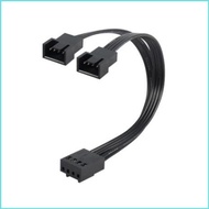 RUN PWM Fan Splitter 4Pin Adapter Cable 1 to 2 Computer CPU Fan Splitter PC Fan Extension Power Cabl
