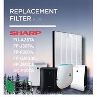 ไส้กรองเครื่องฟอกอากาศ Sharp FZ-F30HFE ใช้กับ FU-A28TA FP-J30TA FP-F30TA FP-GM30B-B FP-JM30B และ KC-