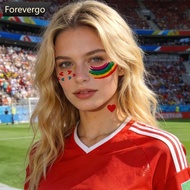 FOREVERGO 9 Sheets/bag Temporary Painted Graffiti Facial Tattoos Sticker Football Soccer Temporary T