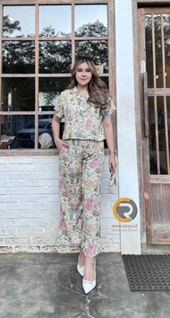 Baju Setelan Andin Crop Rayon Twill Premium // Terbaru Setelan Wanita Andin Rayon Twill Santai Kekin