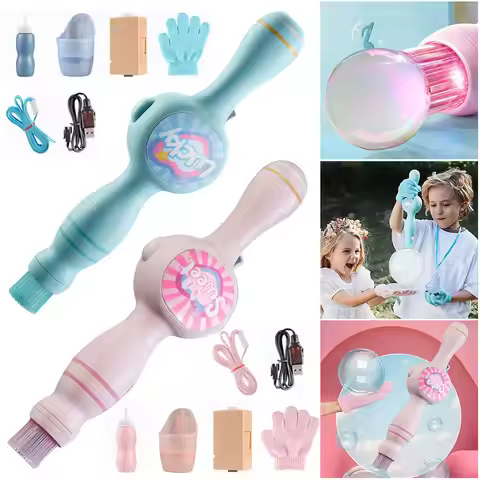 Smoke Bubble Machine Elastic Bubble Fog Wand with Magic Smoke Effect Portable Bubble Blower for Outd