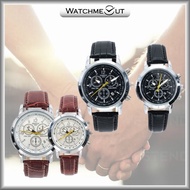 [New Arrivel] Couple Watch Set Jam Tangan Couple Business Watch Analogue Watch Leather Watch Waterproof Watch Men Women