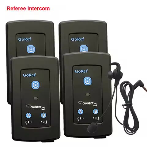 GOREF Football 4 Referee Intercom Headset 1500M Soccer Full Duplex Bluetooth Conference Interphone G
