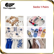 Cartoon Socks Women Socks Men Cartoon Stokin Perempuan Stokin Lelaki 1 Pair TLG