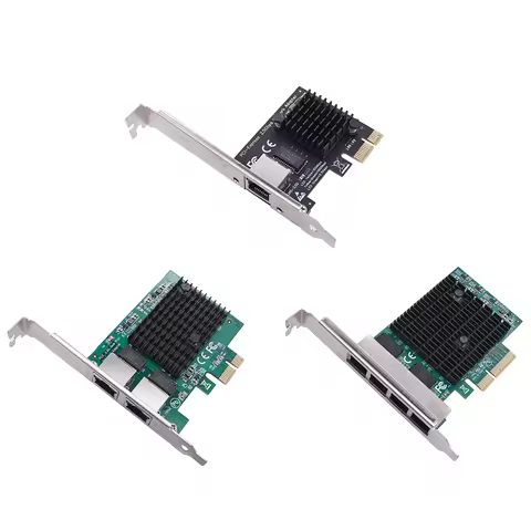 1/2/4 Port 2.5GB PCIe Network Card PCI Express Ethernet Adapter RJ45 NIC Gigabit Ethernet Card RTL81
