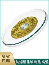 Kính cường lực bàn ăn tại nhà bàn xoay tròn mâm xoay kính xoay bàn xoay đế khách sạn tròn lớn