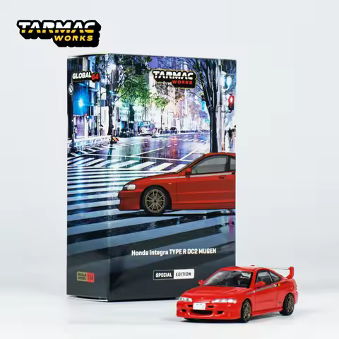 Tarmac Works 1:64 TW Honda Mugen Integra Type-R DC2 Milan Red Beijing Exhibition Version Alloy Car M