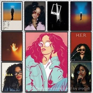 H-E.R. Rapper's Popular Album Posters, High-Definition Art Prints, For Home, Living Room, Bedroom, B