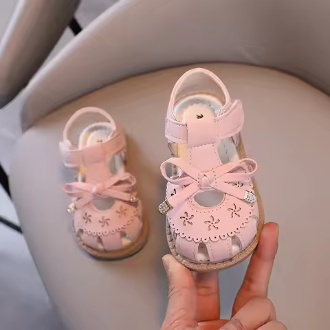 Summer Baby Girl Shoes Soft Bottom Toddler Sandals Bow Kids Infant First Walkers
