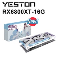 YESTON RX6800XT ใหม่6600 6650 6750 RX 6500 XT การ์ดแสดงผลเกมกราฟิก GDDR6 RGB คอมพิวเตอร์เดสก์ท็อป GPU Dfkhdskjh