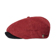 BRIXTON Newsboy CAP BROOD CORDUROY SNAP MAROON [TCC]