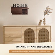 Wooden Wall Mounted Storage Rack Wall Key Holder Home Wall Key Holder Plant Mail Storage