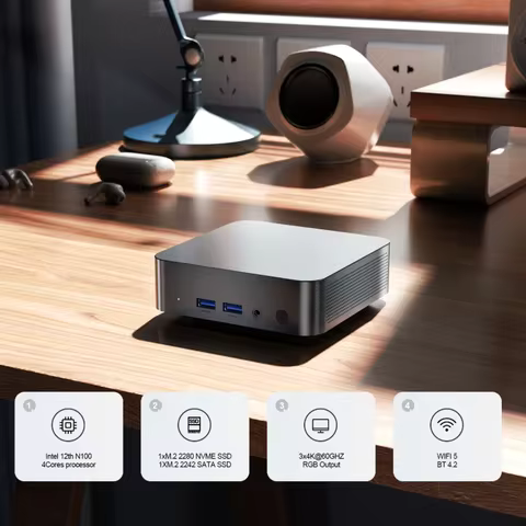 Chatreey T9 PRO Mini PC Intel N100 LPDDR5 WIFI5 Windows 11 Ultra Small Handheld Dual SSD Full Featur