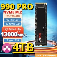 990 PRO SSD Solid State Drive 4TB M.2 2280 SSD PCIe4.0 NVMe Gaming Internal Hard Drive 2TB 1TB 7450MB/S For PS5 Laptop Desktop