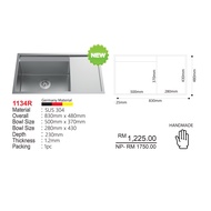 LEVANZO 1134R SUS 304 STAINLESS STEEL KITCHEN SINK