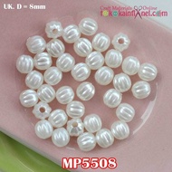 MP5508 Manik Mutiara Bulat Gurat uk 8mm (1 bks isi 36)