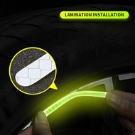 Warmwing 20pcs Car Tire Hub Reflective Strips Stickers Car Motorcycle Wheel High Reflective Warning Decals Tyre Rim Reflector Sticker SG