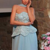 Elegant Luxurious Pearl Beaded Lace Patchwork Flared Tulle Ruffle Dress, Suitable For Wedding, Party