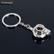FOREVERGO Auto Car Turbo Sleeve Turbo Keychain Spinning Turbine Key Chain Ring Keyring G8L2