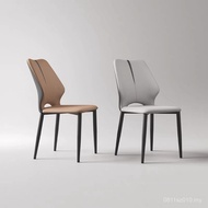 Dining Chair Backrest Chair Leather Stool High-End Light Luxury Minimalist Restaurant Household Chai
