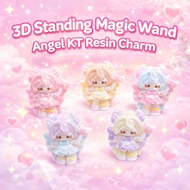 5pcs 3D Standing Magic Wand Angel KT Resin Charm  DIY Miniature Cream Glue Decoration Cute DIY Penda