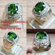 EMERALD GREEN GEMSTONE RING EMERALD CUTTING/
