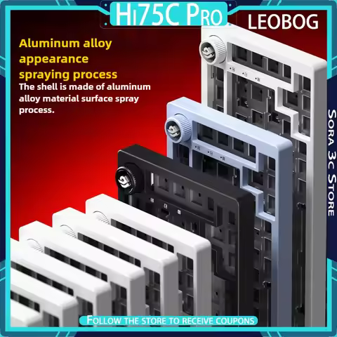 LEOBOG Hi75C Pro Mechanical Keyboard Aluminum Alloy 3Mode/wired Keyboard Kit Gasket Structure Multi-