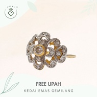 [Kedai Emas Gemilang] 2001149 {YS} Flower Diamond Gold Ring(15)(4.09G)[585 Gold]