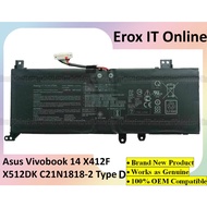 Asus Vivobook 14 X412FA X412FJ X412UA X512 X512DK A412D A412UB F412DA F512FA C21N1818-2 B21N1818-2 B