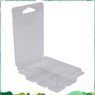 100 Packs Wax Melt Clamshells Molds Square, 6 Cavity Clear Plastic Cube Tray for Candle-Making & Soa