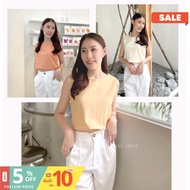 Crop Top [Tie Back] Cotton Minimalist Style theprincess_shop99