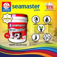 SYK Seamaster Wall-Tex (1 Liter White) Arcylic Emulsion Paint Wall Paint White Cat Dinding Dalam Cat Air Cat Dalam Rumah