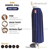 ROK REMPEL SERAGAM SMP SERAGAM SEKOLAH ROK REMPEL BIRU SMP PANJANG ROK PANJANG BIRU SMP MTS ROK PLIS