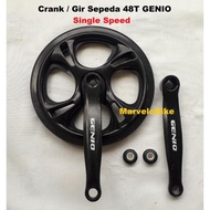 48T Single Speed Bicycle Crank Gear GENIO Brand