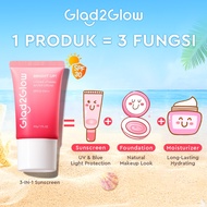 Glad2Glow Lychee Vitamin Water Cream Brightening Moisturising Protect 3IN1Tone Up Sunscreen SPF30PA+