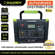 Portable ORIGINAL DAIDEN Power Station Inverter Generator Ps500 Sinewave AC DC 12V 24V 220V UPS