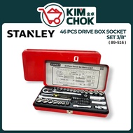 STANLEY 46 Pcs Socket Set Metric & AF | Drive Box Socket Set 3/8" ( 89-516 )