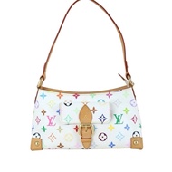 「JL精品代購」 9新 LV 白三彩 牛角腋下包