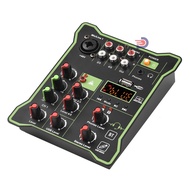 5-Channel Compact Audio Mixer Sound Mixing Console 48V Phantom Power USB Audio Interface LED Display Built-in Reverb Effect BT Function for DJ Recording Live Broadcast Ka [ppday]