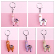 Simple 3D Alpaca Keychain Key Ring Car Keychain Bag Pendant Creative Gift