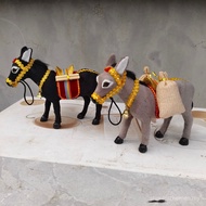 Simulation Donkey Black Donkey Plush Toy Animal Model Doll Children Doll Cute Ornaments Mini Donkey
