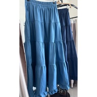 Korean Style High Waist Denim Layered Skirt Jeans🍋🍋🍋