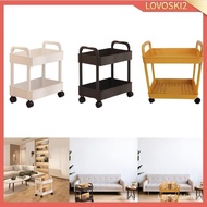 [Lovoski2] 2 Tier Trolley Organizer with Handle Serving Cart for Bedroom