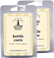 Kettle Corn Wax Melts | Caramel, Sea Salt, Popcorn Scented Melts | 2-Pack |Great for Home, Office | 100% Natural Soy Wax - Long Burn Time | Handcrafted in The USA by Garsnett Beacon Candle Co.