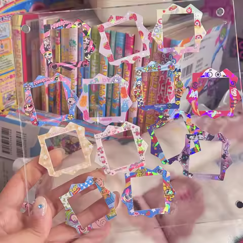 Cute Tamagotchi Paradise Panel Sticker Decorative Accessories Shiny Panel Sticker A-E