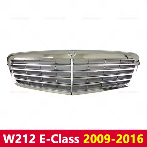for W212 Mercedes Benz E200 E220 E250 E300 E350 E400 E63 Front Bumper Radiator Grill Mesh Middle Net