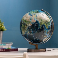 SkyGlobe 12吋海溝人口分佈古銅色底座地球儀(附燈/中英文對照)