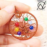 7-color purification stone tree necklace [ Chakra Chakra Chakra] supports meditation