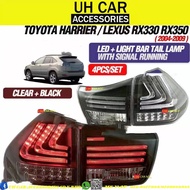 TOYOTA HARRIER/LEXUS RX330 RX350 2004-2009 LED+LIGHT BAR TAIL LAMP WITH SIGNAL RUNNING